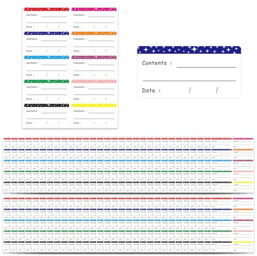 Paquete de 600 etiquetas para congelador fáciles de despegar, 6x3 cm, autoadhesivas, aptas para congelador, para tarros y recipientes, reutilizables, no dejan residuos