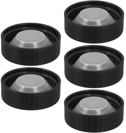 jojofuny Tappi a Vite in Polietilene 38-400 Set da 5 Pezzi Coperchi Conici per Bottiglie di Vetro Rotonde Chiusura Ermetica Anti-Schizzi per Oli Essenziali Protezione Resistente per