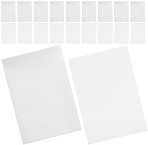 Parliky 10 Set Set Stabilizzatori Lavabili per Ricamo 20x28 Cm, Carta da Trasferimento Idrosolubile per Cucito a Mano, Pellicola Stabilizzatrice Trasparente 20 Fogli per Accessori da