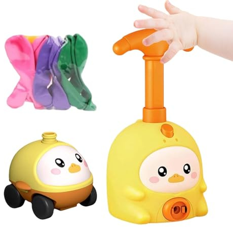 Set da gioco per auto con palloncini, giocattolo educativo interattivo per bambini in età prescolare, set di veicoli alimentati a palloncino per bambini, per lezioni a casa, cortile, feste estive