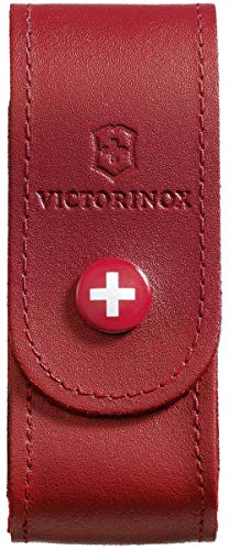 Victorinox Leather Belt Pouch for Swiss Army Pocket Knives, 3.5cm x 10cm, Red