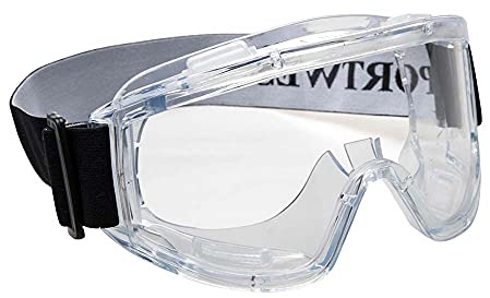 Portwest PW22 Challenger Goggles Padded Hard Hat Anti-Fog Coating ABS Shell | Clear, One Size, CE Certified, EN 166, EN 170, Indirect Ventilation, Side Protection