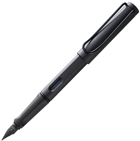 Lamy safari umbra Füller - Füllhalter mit ergonomischem Griff & schwarzer Stahlfeder in Strichbreite EF – robuster ASA-Kunststoff - inkl. Tintenpatrone T 10 blau - Rechtshänder