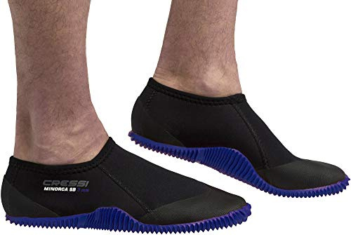MINORCA SHORTY BOOTS BLACK WITH BLUE LOGO AND BLUE SOLE M