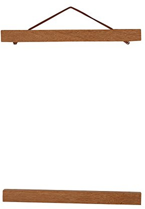 Magnetische bild poster moderne natürliche teakholz bilderrahmen aufhänger diy benutzerdefinierte poster scroll drucke kunstwerk aufhänger für foto bild leinwand poster kunst druck wandbehang(50cm)