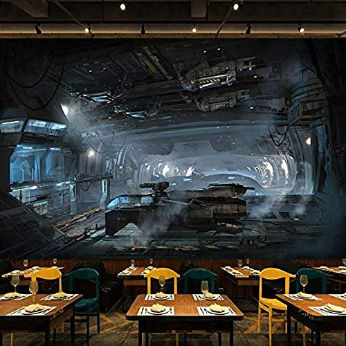 Photo Wallpaper 3D Stereo Gaming Room Mural Cosmic Space Cabin Spacecraft Mural Restaurant Mural bar Studio Custom Custom 3D Wallpaper Paste Living Room The Wall for Bedroom Mural Border-400cm×280cm
