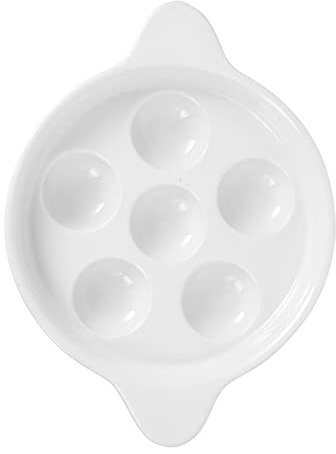 Keramik-escargot-servierplatte Mit 6 Löchern Schnecken-auflaufform Für Sushi Und Eier