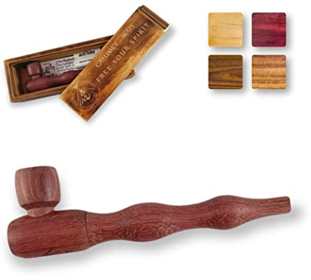 Calumet Wapi - Purpfeife aus Holz mit Aktivkohlefilter - Vier Holzsorten - Made in Germany … (Amaranth)