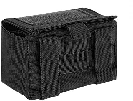 MiOYOOW Pochette de Munitions Tactique, Porte-Cartouche de Sac de Cartouche de Fusil de Chasse Rond 15 avec Sangle Élastique à L'intérieur pour la Randonnée de Chasse en Plein Air