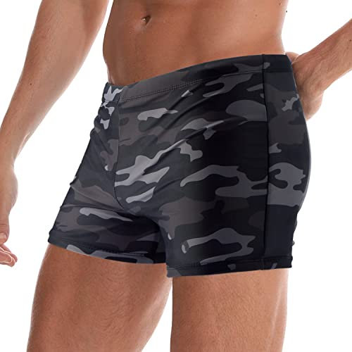 Arcweg Pantaloncini da bagno da uomo con imbottitura rimovibile, boxer sportivi da spiaggia estivi, con coulisse, slip da bagno, fondo da bagno elastico, M