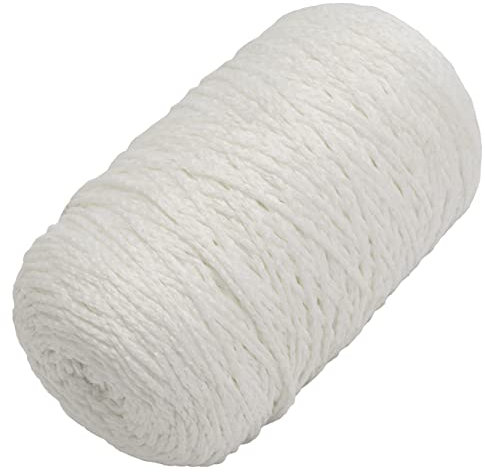 AERZETIX - C65320 – Ficelle Cordon Rouleau Corde de maçon 200 m - en Polyester - travaux Manuel bâtiment Construction Maison Jardinage maçonnerie Brique parpaing - Couleur Blanc