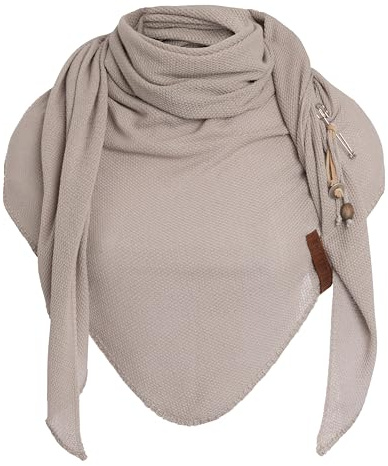 KNIT FACTORY - Lola Dreieckstuch - Fein Gestrickter Damen Schal - Tuch Schal - Für Frühling und Sommer - Baumwollmix - 190x85 cm