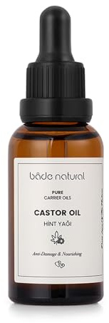 Bade Natural Castor Oil – 100% Pure Cold Pressed Ricinus Communis Seed Oil – Nourishing for Skin – 30 ml / 1.01 fl oz