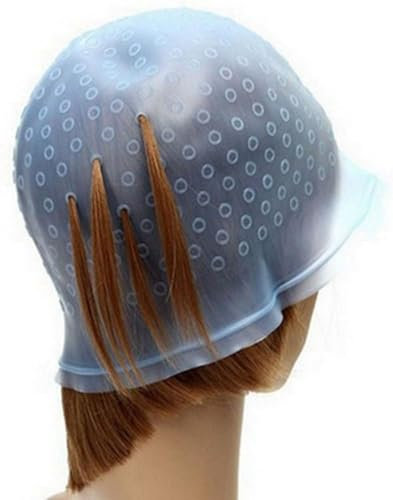 Cuffia in silicone tinta per capelli meches kit termica colpi sole fai da te mesh parrucchiere set