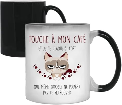 Touche à Mon Café Mug Cadeau Collègue de Travail Humour (Magique)