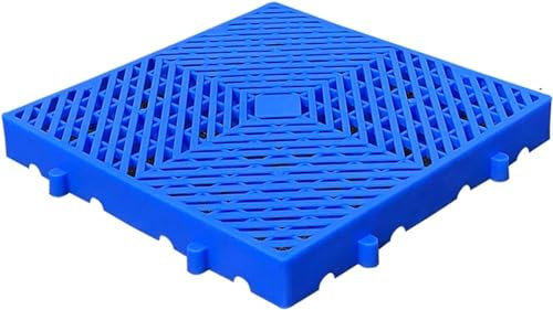 MekUk Kunststoffpalette Kunststoffpalette, Kühllager, Frachtmatten, Küchenlager, Bodenbelag, feuchtigkeitsbeständige Platte für Zwinger, Garten, Keller, Patio (Color : Blue-2pack, Size : 40x40x5cm)
