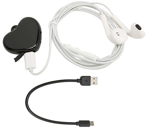 Diktiergerät, Herzförmiger Anhänger, 4 GB, MP3, Intelligente HD-Halskette, Digitale Elektronik, Tragbare Videorekorder mit Kopfhörer-Aufnahmegerät für Vorlesungen, Besprechungen
