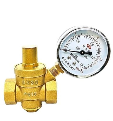 Druckminderer Wasser 2-1/2 Messing-Wasserdruckminderer-Halteventil DN65-Regler, einstellbares Überdruckventil-Messgerät (Size : DN65, Color : Valve without Gauge)