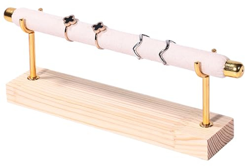 Présentoir à bagues en bois massif élégant et portable pour bijoux