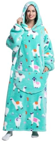 RhaThZey Verlängert Übergroße Hoodie Decke,Hoodie Sweatshirt mit Taschen und Kapuze,Kuschelpullover TV Decke Für Herren Damen Erwachsene