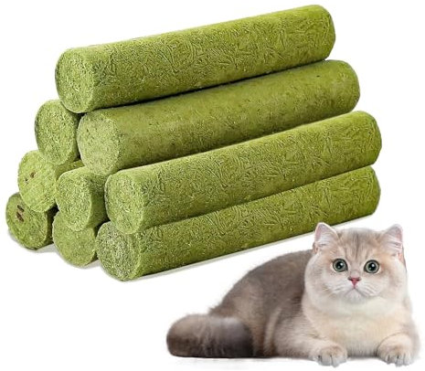 Katzengras Sticks und Katzenminze - Snacks zur Zahnpflege und Haarknäuelentfernung, gefriergetrocknet für Katzen