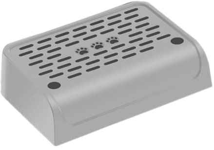 Milageto Cat Litter Stair and Ramp with Trapping Mat - Pet Pedal Step Stool for Litter Box Accessories, Silver