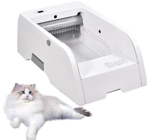 Lettiera per Gatti con Pulizia Automatica 5L Pulsante o Telecomando APP Sotto i 45 Decibel Lettiera Gatto con Sensore a Infrarossi e Protezione dalle Perdite 20 KG Massimo 73,8x25x45 cm