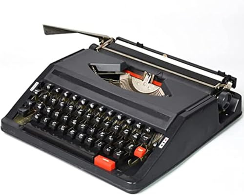 Mécanique Outil d'écriture,Machine à écrire Manuelle Traditionnelle, Machine à écrire électrique avec Correction, Parfait Cadeau littéraire pour Notes ou Lettres, écriture créative(Black)