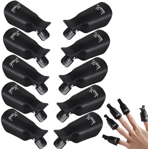 10 Stück Nagel-Clips, Nagel-Clips, Nagellackentferner-Clips, Acryl-Gel-Nagellack-Clips, Nagelclips zum Entfernen von Gel-Nagellack, für Finger-UV-Gel-Nagellackentfernung