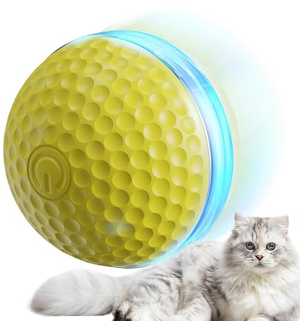 Katzenball-Spielzeug, interaktiver Katzenball, intelligentes automatisches Rollen, wiederaufladbar, 2 Modi, elektrisches -Kätzchen-Spielzeug für kleine, mittelgroße und große Kätzchen, fördert