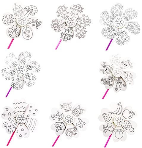 JOINPAYA Kit Bricolage Moulin à Vent Bois Jouet Créatif Diy Pour Garçon Fille Activités Manuelles Peinture Et Dessin Pour Développement Cognitif Et Coordination Main-œil