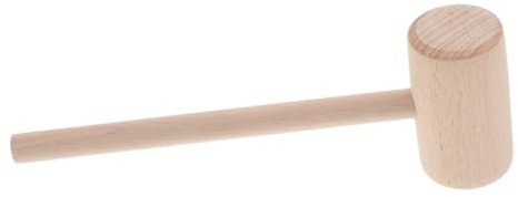 SUPVOX Wooden Hammer for DIY Woodworking and Carving Leather Crafts Mallet Beech Leather Handle Essential Working for Home Projects and Leatherworking