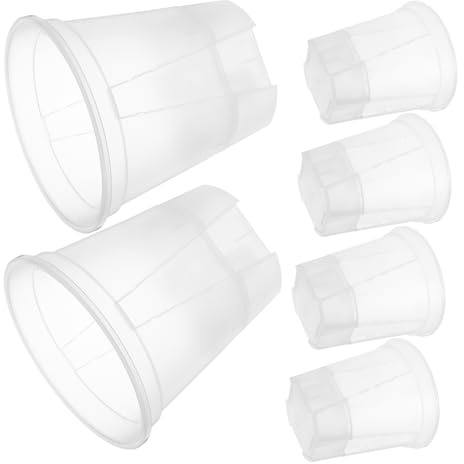 ifundom 6 Piezas Macetas Transparentes para Orquídeas Unidades Macetas de Plástico con Autorriego y Drenaje Ventiladas para Plantas de Interior Diseño Ligero y Resistente