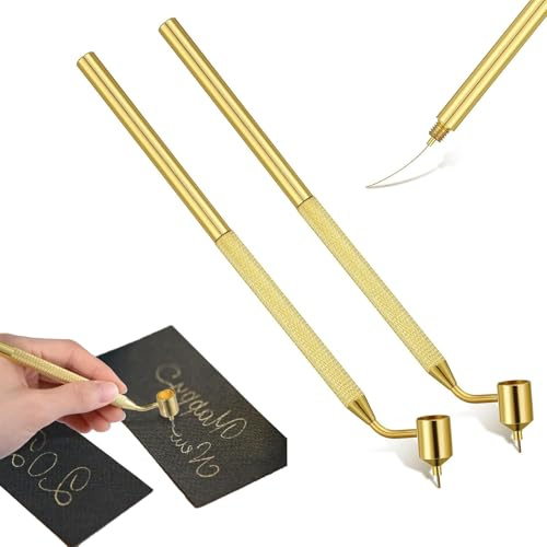 Penna per Vernice a Linea Sottile Inclinata,0,5 mm+0,7 mm Penna Fluid Writer,Strumento da Disegno Portatile per Graffi,Penna Ritocco Carrozzeria per Scrittura,Riparazione Graffi dell'auto,2 Pezzi