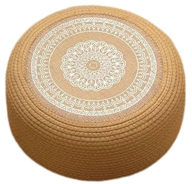 Tatami Floor Cushion - Almohada De Piso De Meditación, 7.87 Pulgadas Tatami De Paja Tejida, Asiento Tejido Transpirable A Mano | Almohadilla De Taburete De Estera Para El Piso Del Asiento Para El Temp
