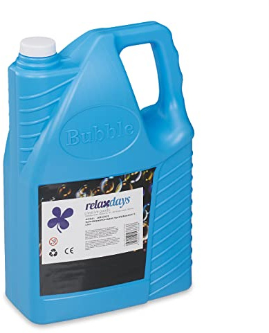 Relaxdays 2 taniche ricariche per Bolle di Sapone, 4 Litri di Liquido, Soluzione per Macchina per Bolle di Sapone, Blu