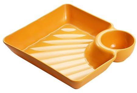 Juego de Platos para Bola de Masa, Bandeja Multifuncional para Servir, Compartimentos divididos, Cuencos para Salsa, Platos para Aperitivos, para el hogar, Cocina, Fiesta,