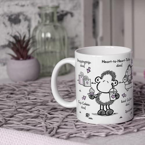 Sheepworld | Tasse »Ohne Lieblingsfreundin ist alles doof« - Porzellan - 325 ml - 9,5 cm - spülmaschinengeeignet