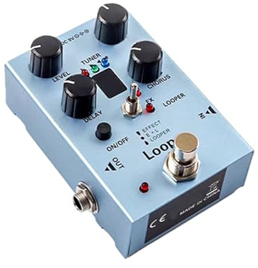 Looper a pedale per chitarra elettrica multieffetto Delay Chorus Manopola regolazione del volume per esercitazioni esibizioni Looper a pedale per chitarra elettrica multieffetto duraturo