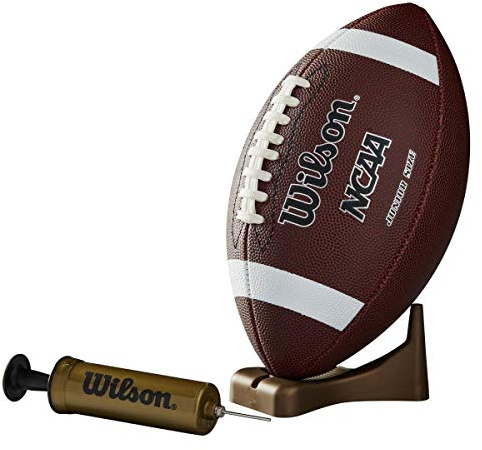 Wilson NCAA Supreme Composite Leather Football w/ Pump & Tee - Junior Size, Brown