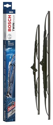 Bosch Scheibenwischer Twin Spoiler 533S, Länge: 530mm/475mm – Set für Frontscheibe