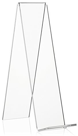 VITAdisplays® Schrägsteller, Buchständer, Warenträger als Buchstütze aus PLEXIGLAS® (Transparent, 20 cm)