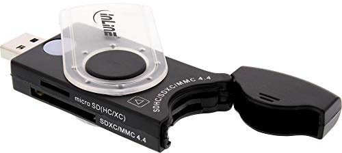 InLine 66773 USB 3.0 Mobile Card Reader con 2 Unidades para SD/SDHC/SDXC/MicroSD Negro