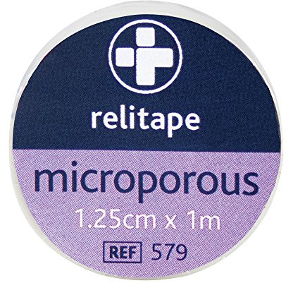 Reliance Medical Relitape Microporous Tape - Non-Stretch with High Tensile Strength, Tearable by Hand, Low-Allergy, Ideal for Sensitive Skin, Individually Boxed, 1m x 1.25cm, Pack of 24