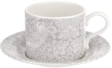 Spode PUM04516 Pure Morris Strawberry Thief Teetasse und Untertasse, keramik