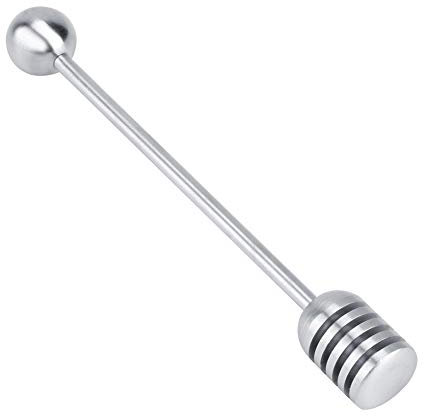 Honey Dipper Stainless Steel Honey Stirrer Spoon Anti-Rust Mixing Stick Tool for Honey Jam Jar Dispense