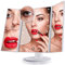 Nestling Specchio Per il Trucco Illuminato, Specchio Cosmetico per Vanità a 22 Luci a LED, Touch Screen Con Ingrandimento Triplo Ingrandimento 2X 3X 10X, Rotazione Libera di 180 °