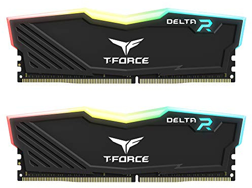 TEAMGROUP Team T-Force Delta RGB DDR4 Gaming Memory, 2 x 8 GB, 3600 Mhz, 288 Pin DIMM, Black