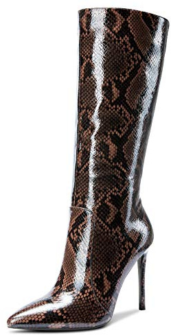 Castamere Femme Souples Bottes Haut Genoux Fermeture Eclair 10CM Aiguille Talon Haute Boots