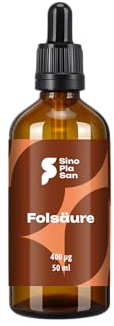 Folsäure MONO Tropfen 400 µg (5-MTHF, L-Methylfolat) | 50 ml | hoch dosiert | vegan | Made in Germany
